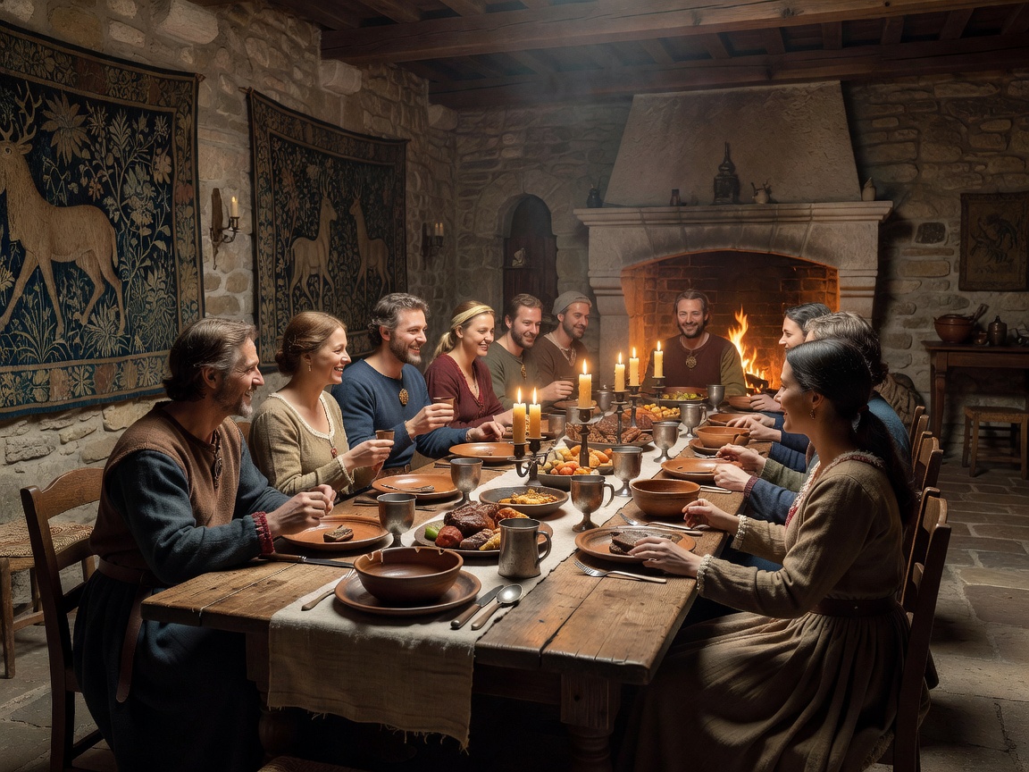 Intimate private celebration dinner in a historic European salon